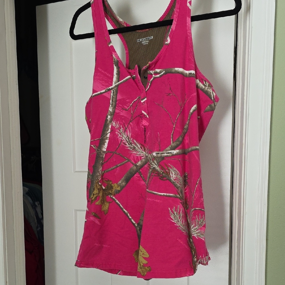 Realtree Pink and Brown Camouflage Tank Top